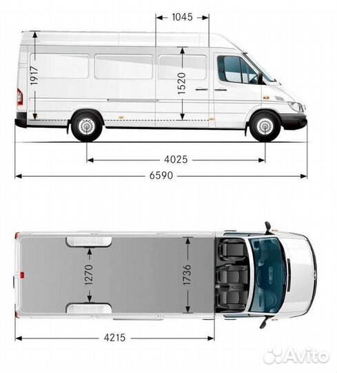 Грузоперевозки (Mercedes-Benz Sprinter)