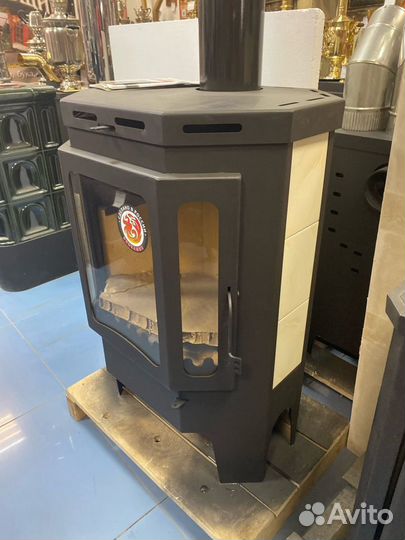 Печь-камин бавария призматик пристенно угловой