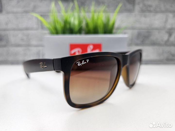 Очки Ray Ban Justin 4165 701/13 Leopard Коричневые