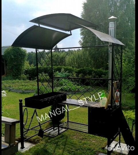 Мангал с крышей