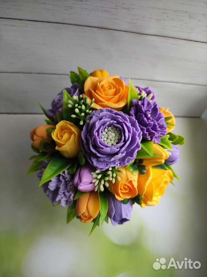 Букет цветов, цветы из мыла