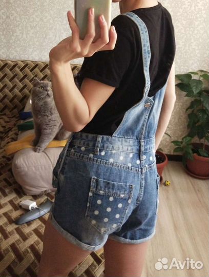 Джинсовый комбинезон шорты