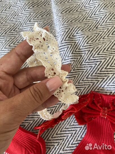 Детская повязка + носочки с бантиком, новые