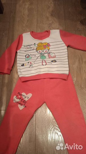 Теплый костюм для девочек 3-4 лет