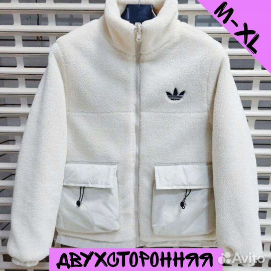 Куртка adidas двухсторонняя барашка