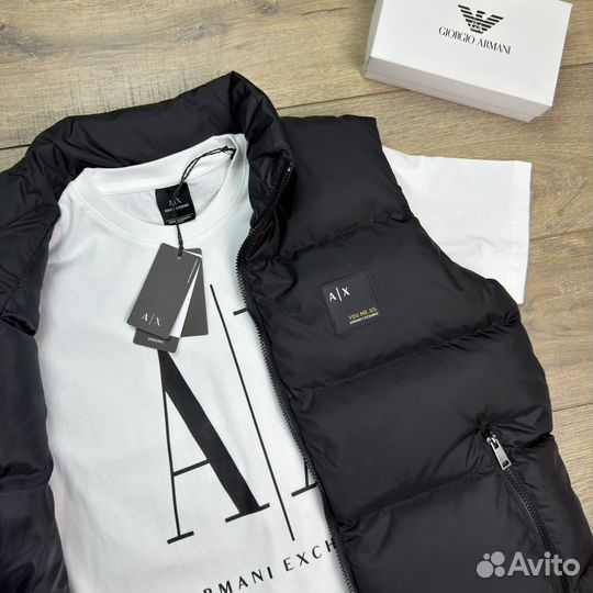 Жилетка Armani + футболка