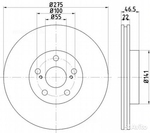 Nisshinbo ND1052K Диск тормозной перед