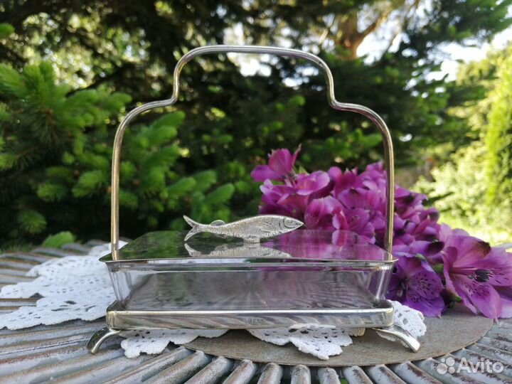 Антикварная шпротница / сардинница / сервировочная