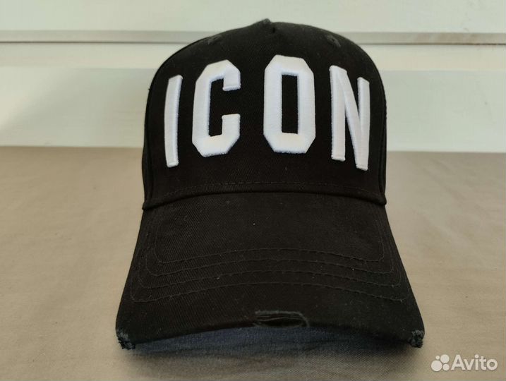 Бейсболка, кепка Icon Dsquared2, black and white