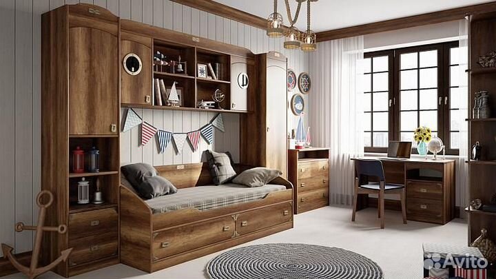 Детская кровать с ящиками