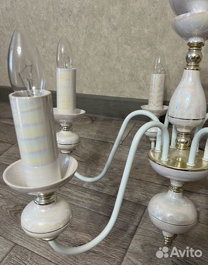 Фарфоровая люстра с бра