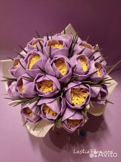 Ночник Крокусы Пионы букет цветы