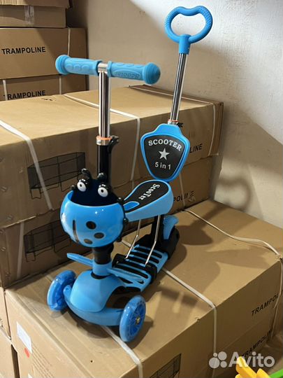 Самокат 5 в 1С родительской ручкой