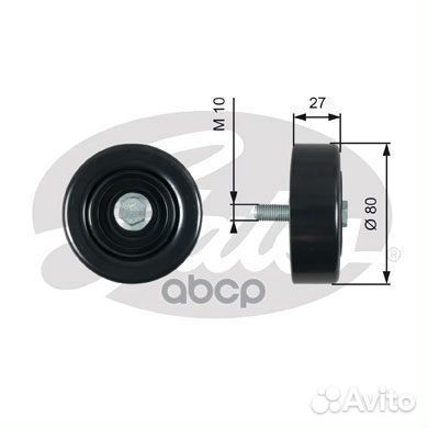 Ролик обводной приводного ремня T39276 Gates