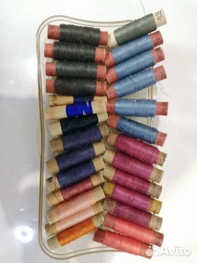 Нитки натуральный шёлк 33А,65А, капрон СССР