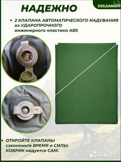 Коврик самонадувающийся 188*132*5-5см chanodug