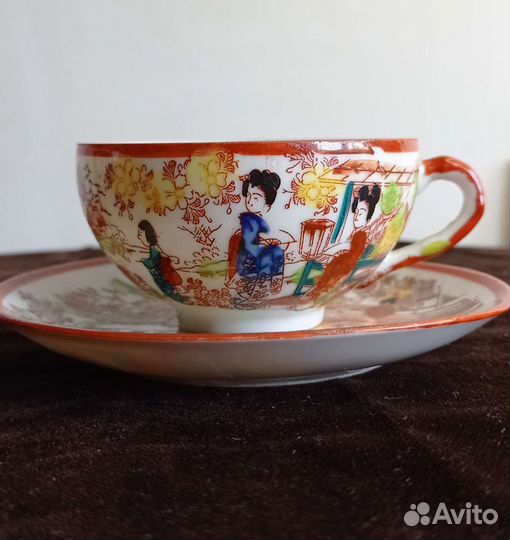 Япония, чайные пары и ваза, 20-30гг