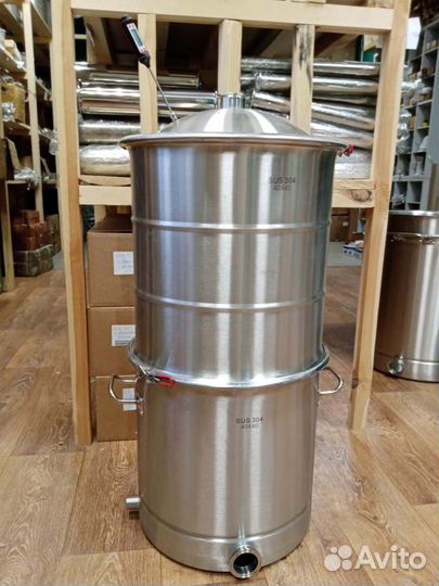 Перегонный куб кастрюля 100 л с увеличителем Люкс