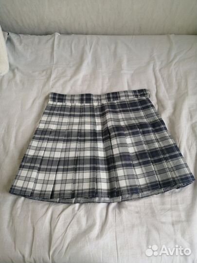 Плиссированная юбка в клетку