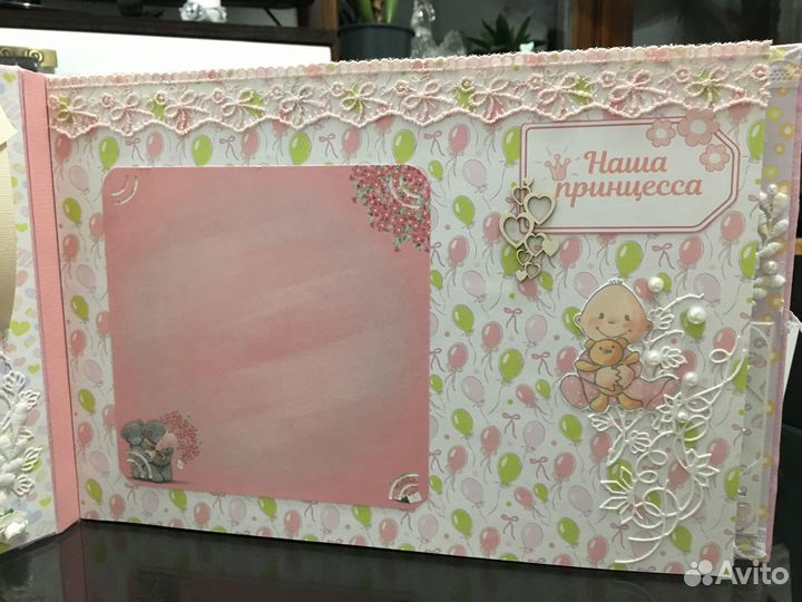 Фотоальбом для новорожденной ручной работы
