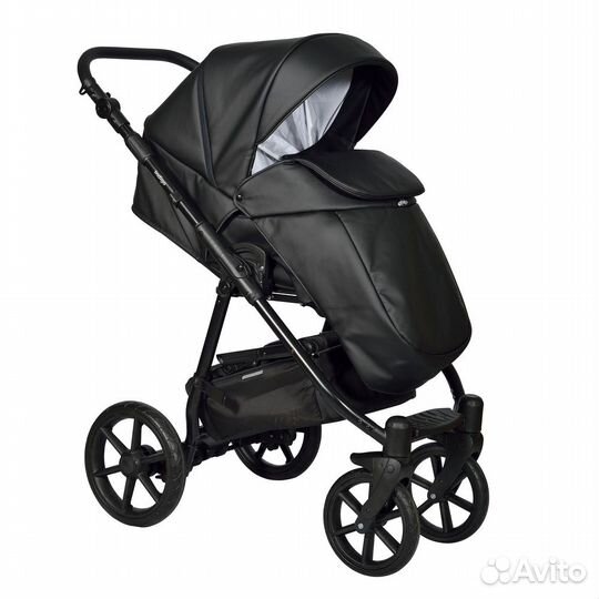 Коляска 2 в 1 Indigo Broco Eco Black