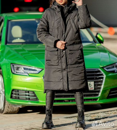 Пуховик женский длинный