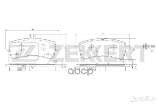 Колодки торм. диск. задн. MB S-Class (222) 13