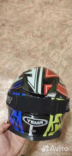 Кроссовый шлем с очками