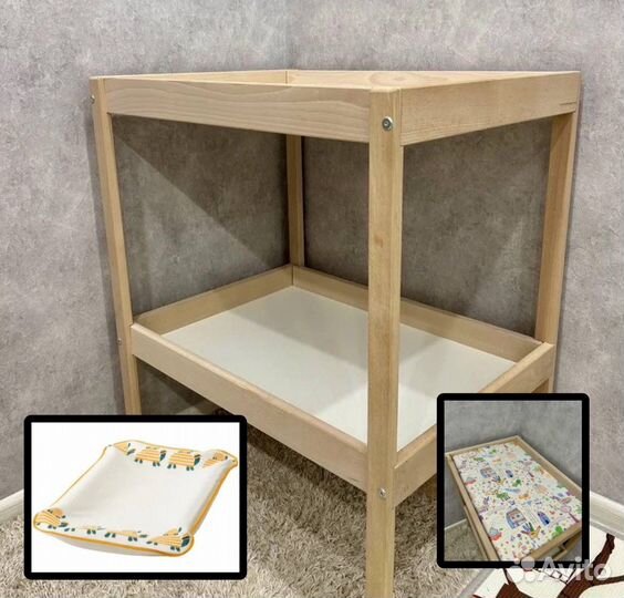 Пеленальный стол Икеа + 2 матрасика с чехлами