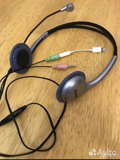 Наушники гарнитура Genius с микрофоном