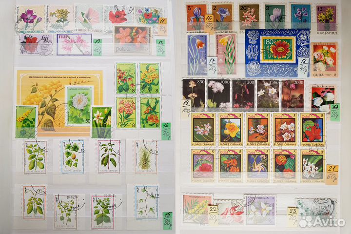 Марки. Флора. Цветы