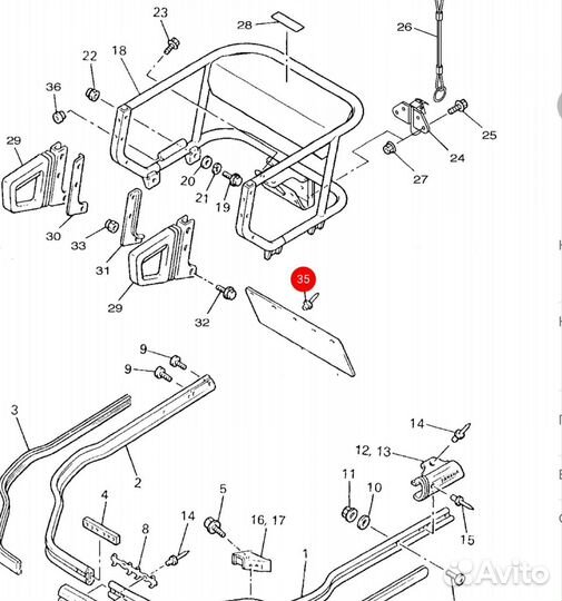Оригинальная заклёпка снегоходов Yamaha VK540
