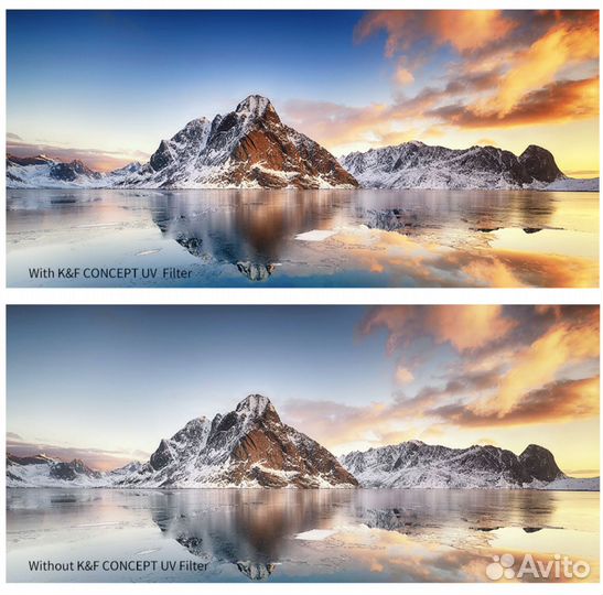 UV тонкий защитный фильтр K & F Concept 82 мм