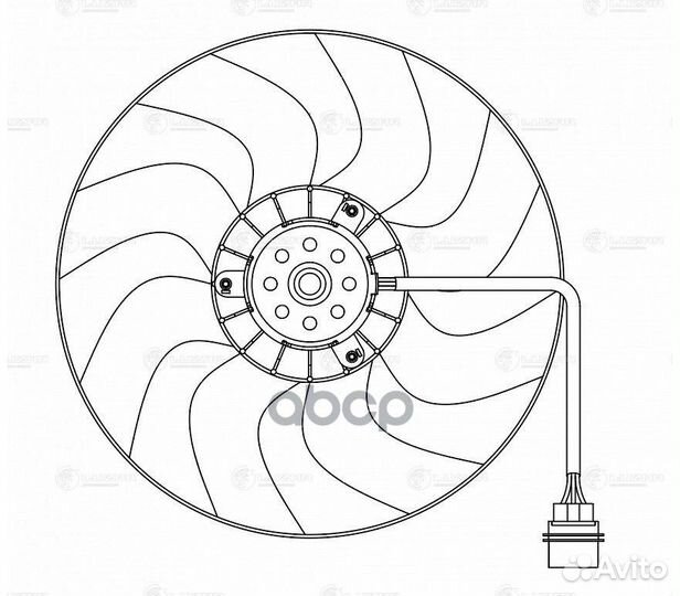 Вентилятор радиатора Skoda Fabia II (07) (без