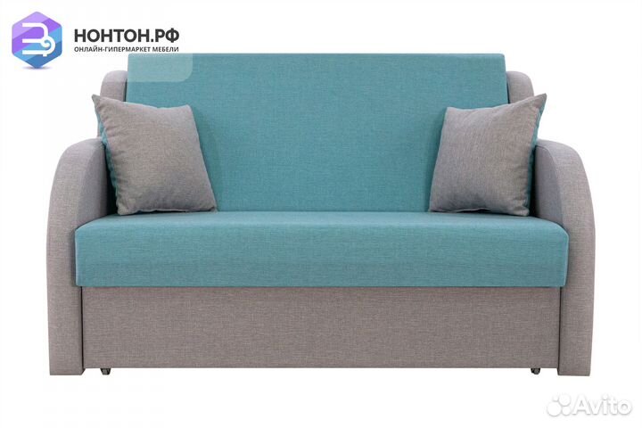 Диван аккордеон Ремикс 2 серо-голубой