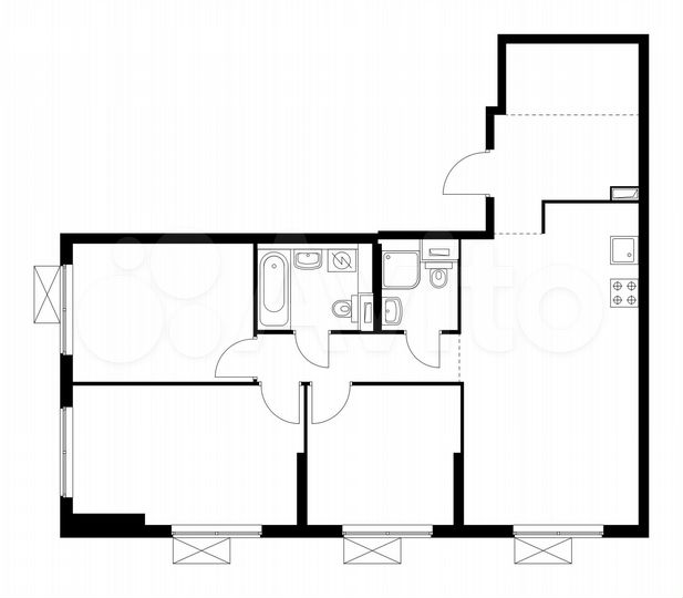 1-к. квартира, 78,7 м², 28/33 эт.