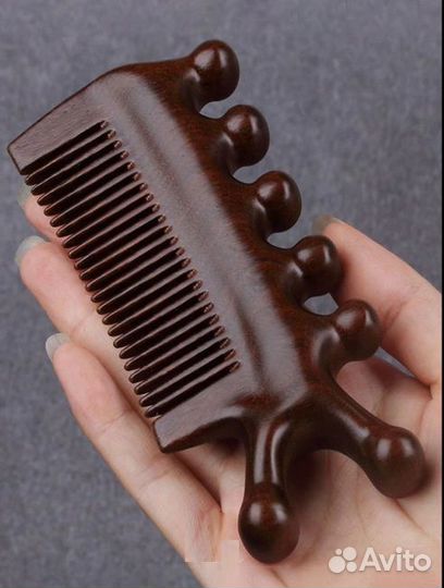 Расческа-Гребень-массажер гуаша из нат. сандала