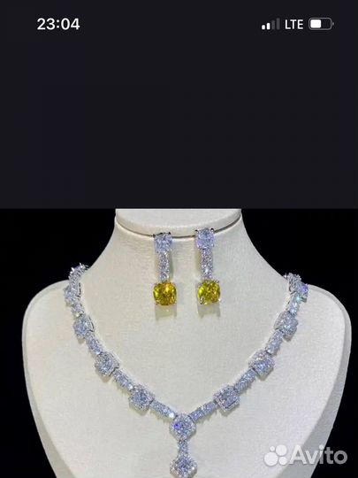 Колье ожерелье серьги