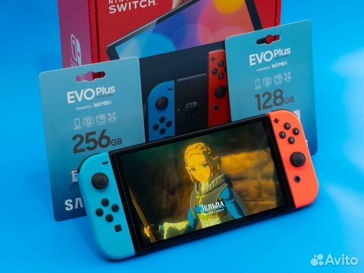 Nintendo Switch oled прошитая + игры