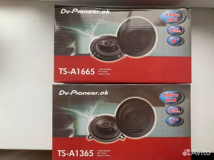 Динамики Pioneer 13-16см 600-800Вт