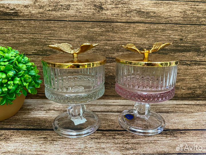 Вазочка на ножке с крышкой 150мл