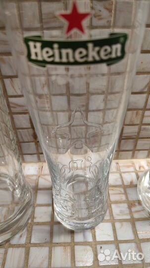 Пивные бокалы Bavaria, Heineken, Zatecky Gus