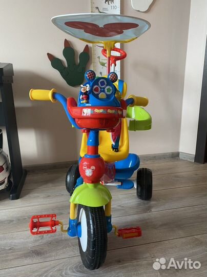 3х колесный велосипед «Микки Маус» с ручкой