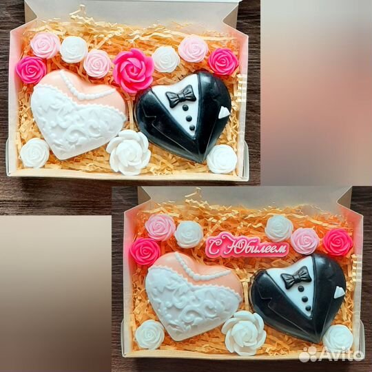 Мыло ручной работы С Днём Свадьбы Годовщина Юбилей