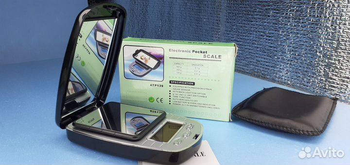 Ювелирные Весы Gold Pro зеркало Кожаный чехол 100г