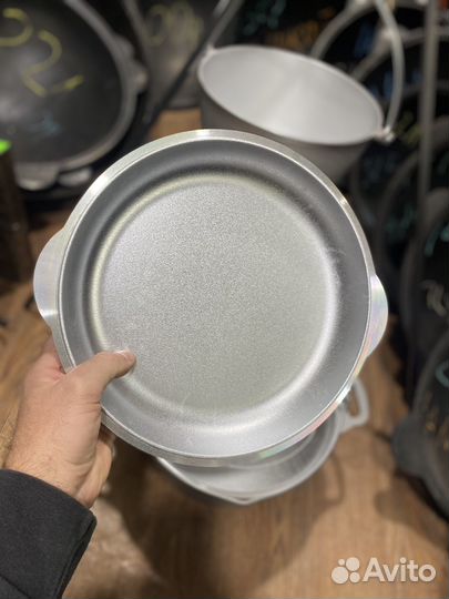 Казан походный с крышкой-сковородой алюминиевый