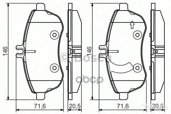Дисковые колодки передние premium2 0 986 495 104