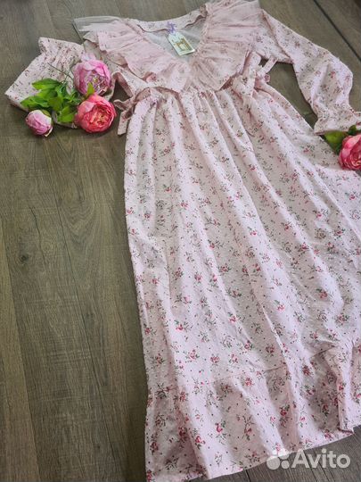 Авторское Платье Бохо из ажурного хлопка