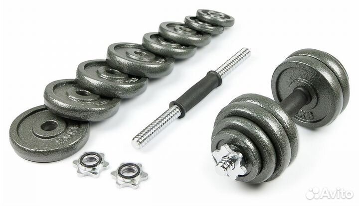 Набор металлических гантелей в чемодане