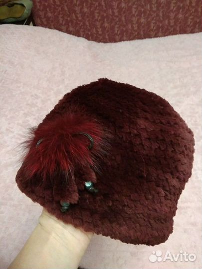 Шапка песец и бобрик